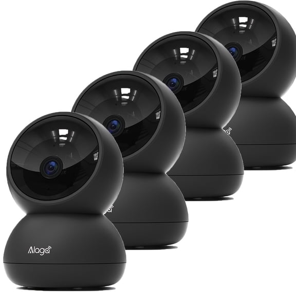 3K 360° Indoor Security Camera 4/2 Pack, Pet & Motion AI, Night Vision, 2-Way Audio, App, Alexa Google Home, 5G/2.4GHz WiFi, Display, Non-Waterproof