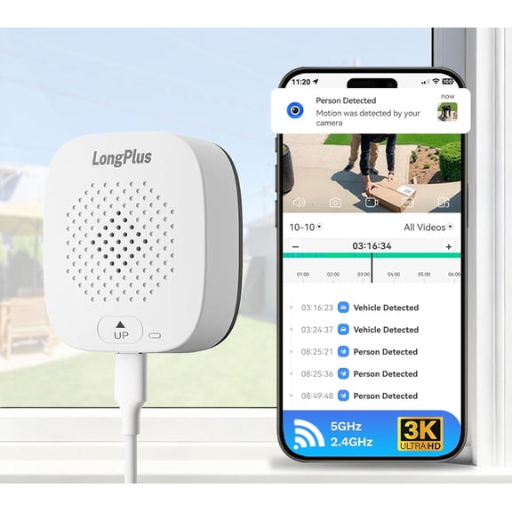 3K 5MP Magnetic Window Camera with Night Vision, 2.4&5GHz WiFi Safeview Window Security Camera, Indoor Window Camera for Home Security, 24/7 Recording, Human/Car Detection,Two-Way Audio