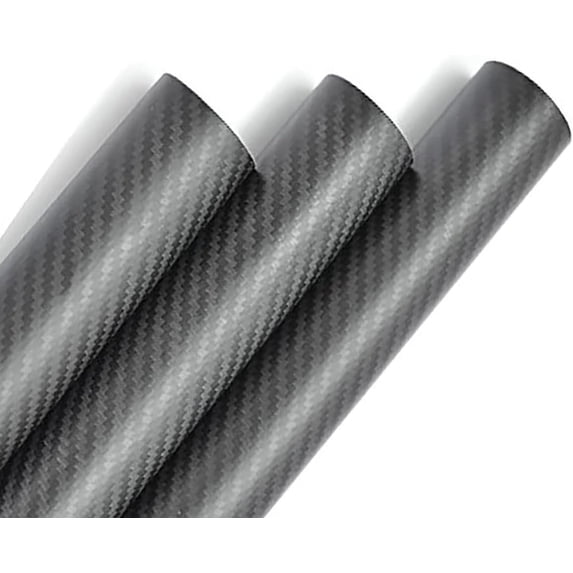 3K Carbon Fiber Tubes - Set of 2, Length 500mm, Outer Diameter 14mm, Inner Diameter 12mm, Twill Matte