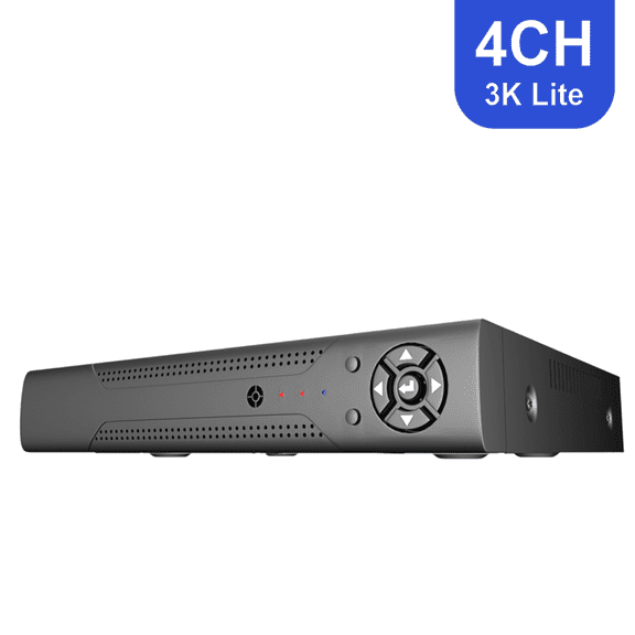 3K Lite H.265+ Security DVR Recorder with AI Human/Vehicle Detection, 4CH Hybrid 5-in-1 CCTV DVR for Surveillance Camera, Supports 4CH Analog Cameras, Remote Access (No Hard Drive)