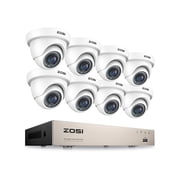 3K Lite Security Camera System, ZOSI 1080P H.265+ 8CH DVR, 8pcs HD 1080P Indoor Outdoor Weatherproof CCTV Security Cameras ,AI Human/Vehicle Detection, Motion Alert, Remote AccessNo HDD
