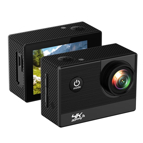 3K Sport Action Camera, WiFi App Connect 2.0 Inch HD Screen 30M Waterproof 4X Zoom 170 Wide Lens