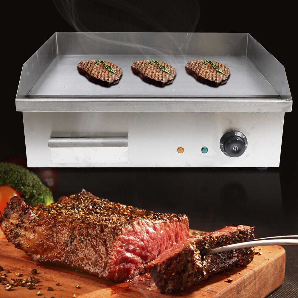 3KW Commercial Electric Countertop Griddle Grill BBQ Flat Plate Top Restaurant