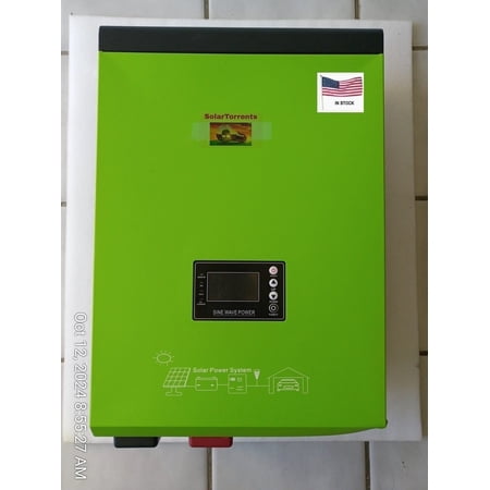 3KW Off-grid Hybrid Inverter (4 Power Sources), 9000W Peak, Split-Phase output