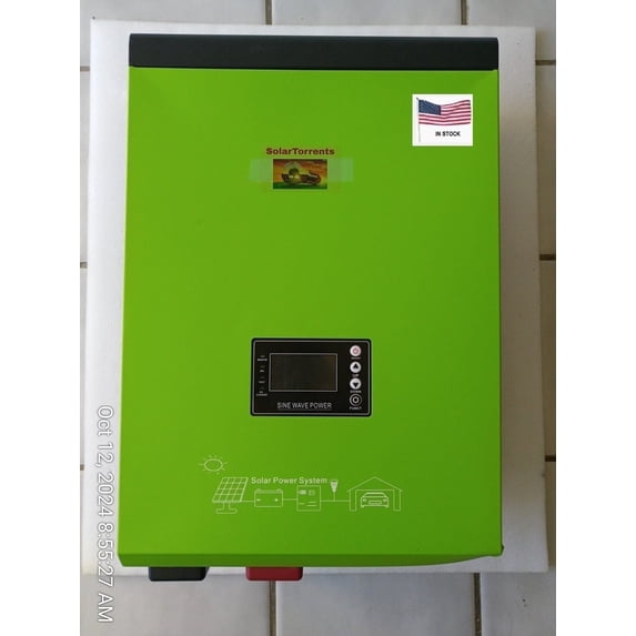 3KW Off-grid Hybrid Inverter (4 Power Sources), 9000W Peak, Split-Phase output