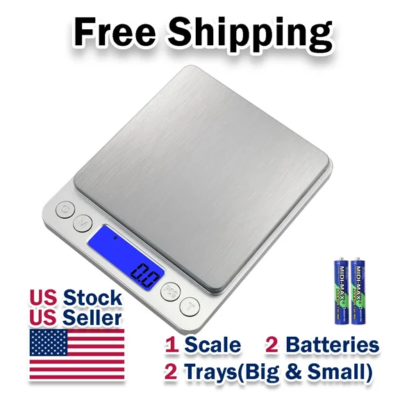 3Kg Food Kitchen Scale, Digital Grams & Ounces For Weight Loss, Baking, Cooking