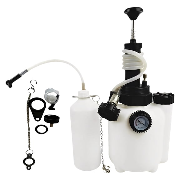 3L / 0.79 Gal Brake Bleed Kit, Master Cylinder Pressure Bleeder Kit with E20(45mm) Connector, Manual Brake Bleeder Tool for Brake/Transmission Oil Replacement