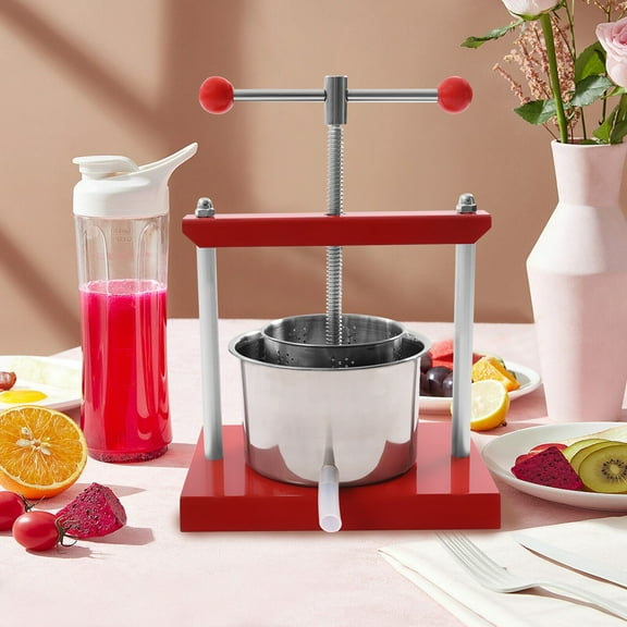 3L/ 0.8 Gallon Manual Press Machine Natural Juice Making for Apple/Carrot/Orange