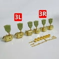 thumbnail image 1 of 3L 3R Deluxe Vintage Guitar Machine Heads Tuners Tuning Pegs 3L + 3R Gold Chrome, 1 of 4