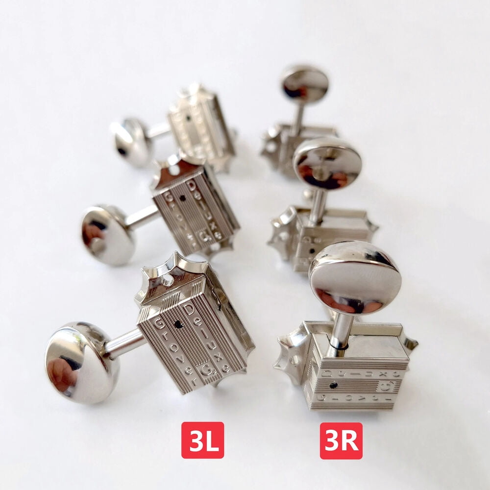 3L 3R Guitar Tuners 1 Set Deluxe Guitar Machine Heads Tuners Chrome