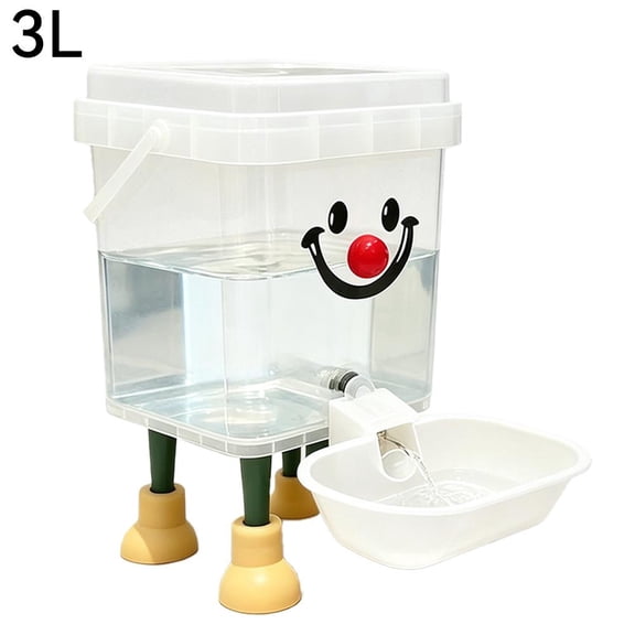 3L/5L Gravity Pet Water Dispenser, Automatic Refill Drinking Bowl for Dogs Cats, No Electricity Standing Waterer
