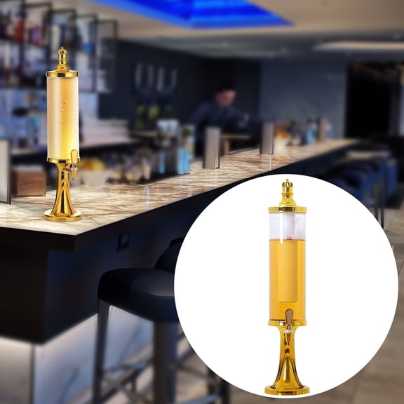 3L Beer Tower Beverage Dispenser Faucet Beverage Drink Dispenser LED Light Icicles