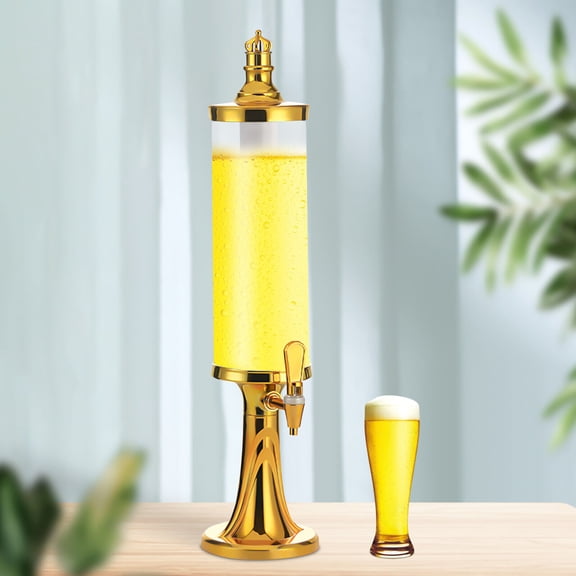 3L Beer Tower Beverage Dispenser Faucet Beverage Drink Dispenser LED Lights