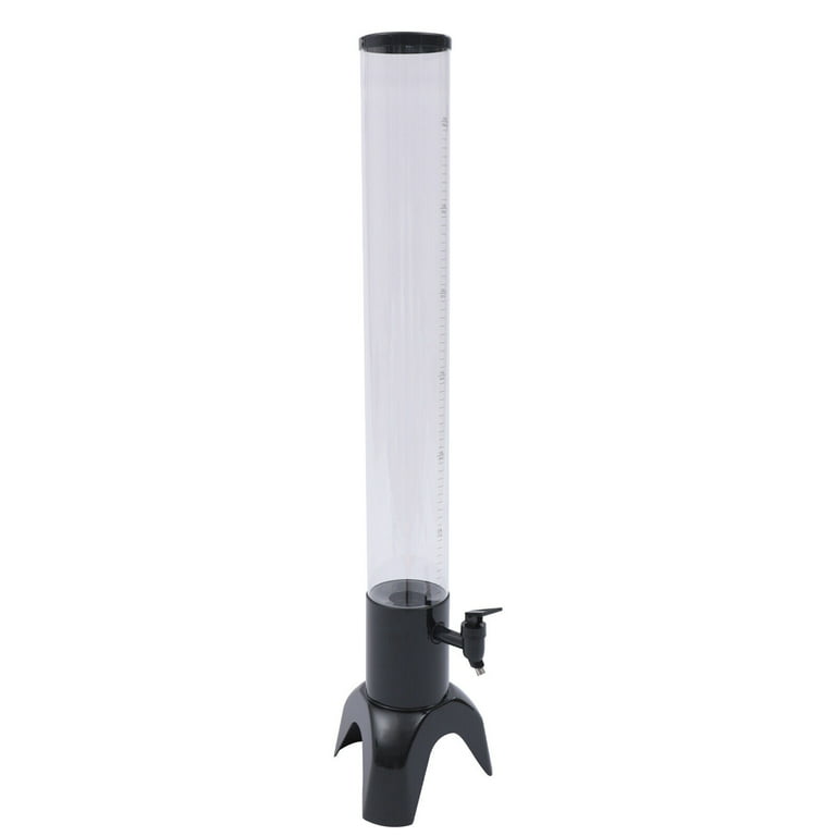 Tabletop 3L Beer Tower Drink Dispenser w/ Stainless Tap & Individual Ice  Tube