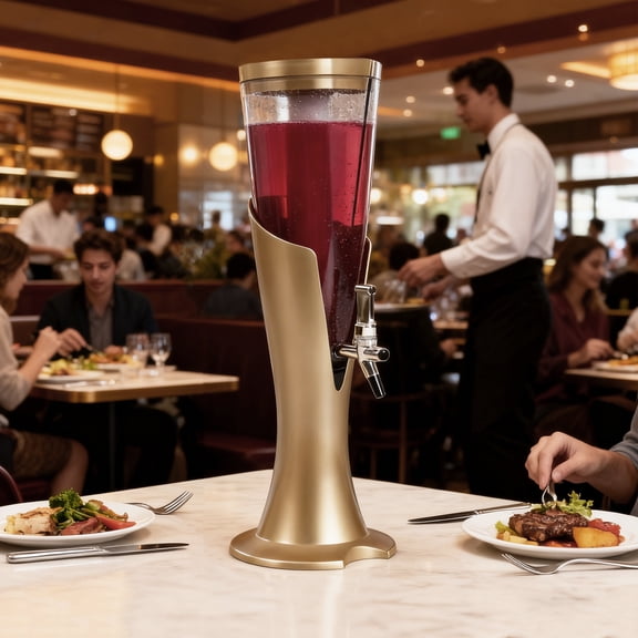 3L Beer Tower Drink Dispenser Ice Cold Mimosa Tower Drink Beverage Dispenser