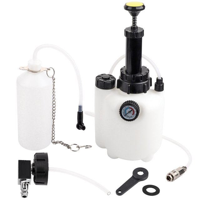 3L Capacity Manual Brake Clutch Fluid Bleeder Bleeding Tool with Universal Adapter