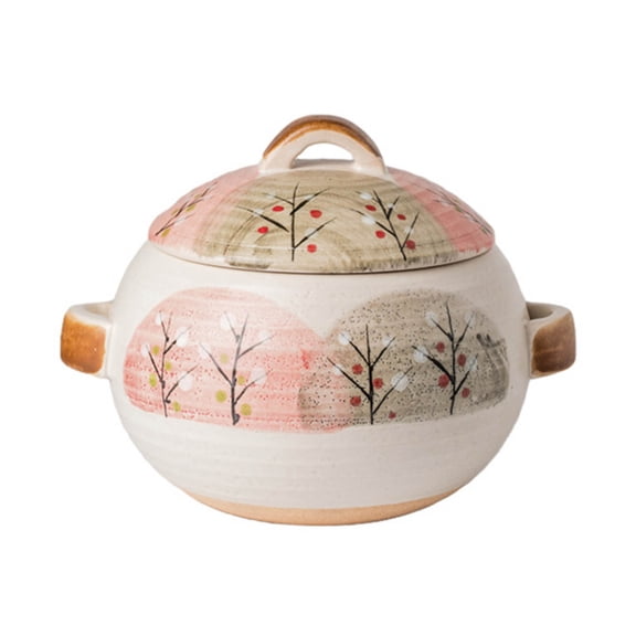 3L Ceramic Casserole Pot, Kitchenware Cooking Pot, Ceramic Soup Pot, Ceramic Casserole Dish with Lid, Used for Home Kitchen Household Gas Stove Stews