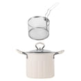 thumbnail image 1 of 3L Deep Frying Pot Japanese Tempura Frying Pot with Strainer Basket Deep Fryers Frying Pot for Home Frying Restaurant Camping White, 1 of 8