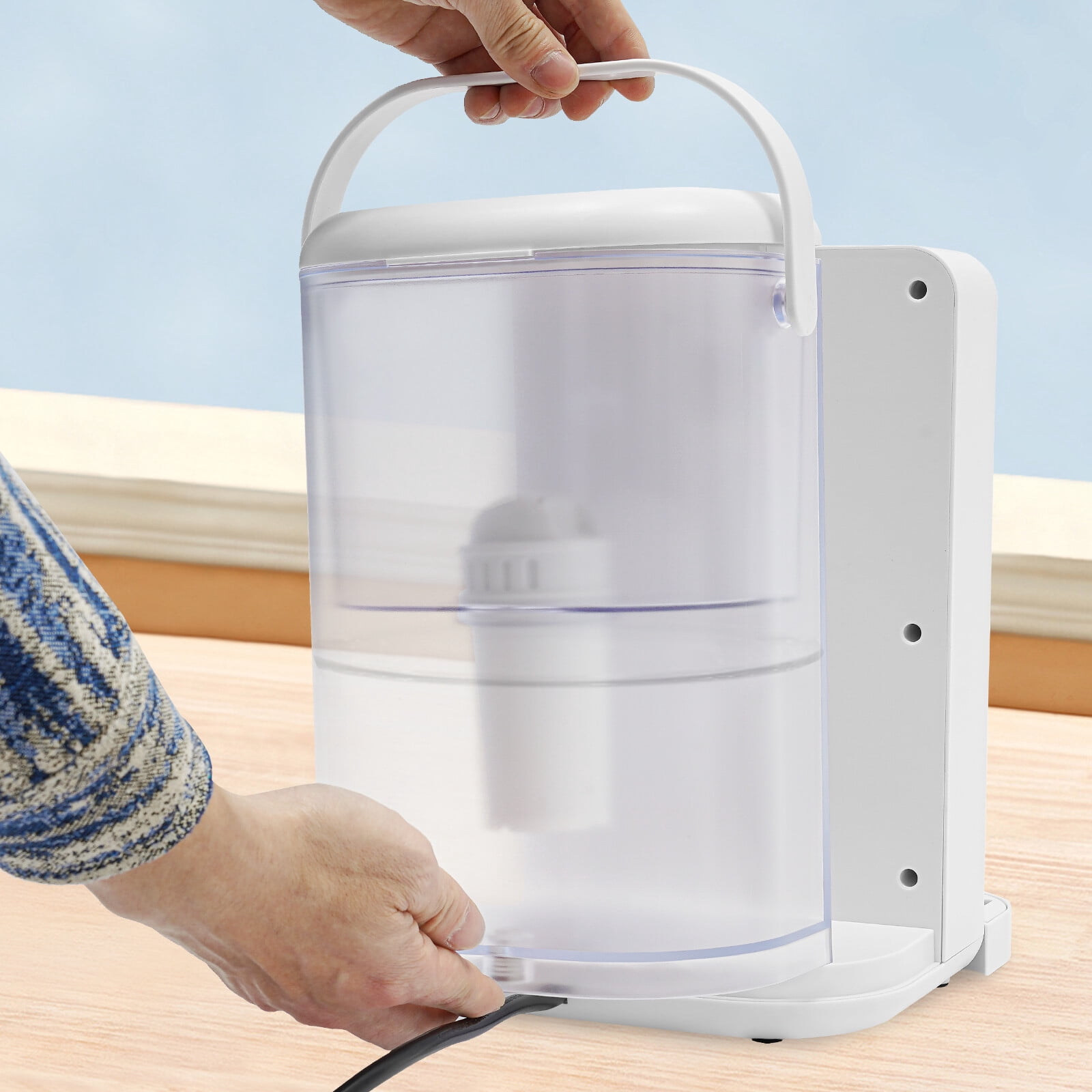 3L Desktop Instant Hot Water Dispenser 110-120V 1700W 7.5*9.5*11.6in for Office, Bedroom, Living Room