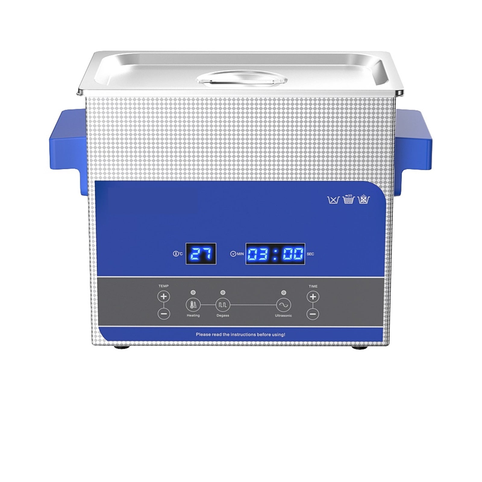 3L Digit Degas Ultrasonic Cleaner Bath with Heating Timer Cleaning Basket Ultrasound Machine