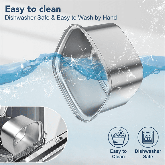 3L Dog Water Bowl 101Oz Stainless Steel No Spill Large Capacity Food Slow Feeder Gray