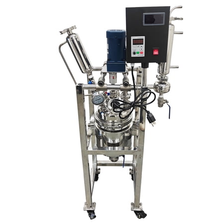3L Double-layer Reaction Kettle Reactor 316 Stainless Steel 110V