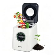 KEEPEEZ 3L Smart Electric Kitchen Composter, 2 Modes Quiet Odorless Food Waste Bin with Auto Cleaning & LED Display