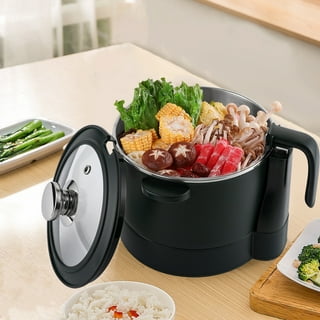  Dezin Electric Shabu Shabu Pot with Removable Pot, 4L Non-Stick Hot  Pot Electric with Multi-Power Control, 3.7 Depth Electric Pot with  Tempered Glass Lid for Party, Family and Friend Gathering: Home