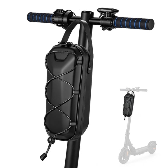 3L Electric Scooter Bag, EVA Hard Shell Waterproof Handlebar Pouch, Front Hanging Organizer for Phone, Charger, Tools, E-Bike Accessories