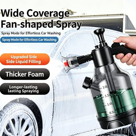3L High Pressure Foam Sprayer, Thick Foam Atomization, Leak Proof Sealing, Large Capacity Tank, Dual Mode Nozzles, Manual Washing Tools for Auto Detailing And Household Garden Cleaning