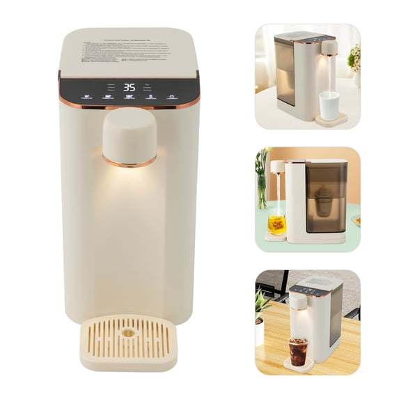 3L Instant Hot Water Dispenser, 1600W Fast Heating Countertop Water Heater with 5 Temp 3 Volume Settings for Home Office
