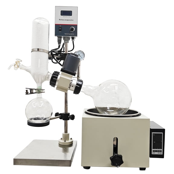 3L Lab Rotary Evaporator Manual Lifting Rotavap with Water Bath 110V for Evaporation Distillation Extraction Purification