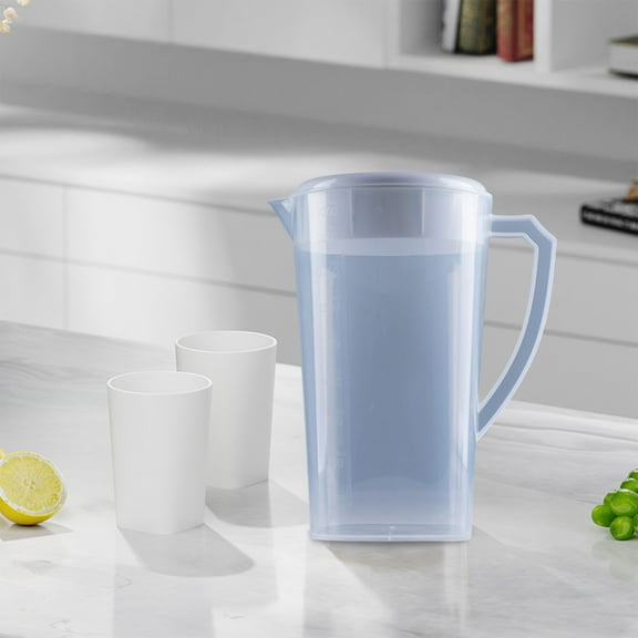 3L Large Capacity Drink Pitcher, Transparent Beverage Jug with Adjustable Lid, Food-Grade Cold Water Container, Easy-Pour Spout Design, Dishwasher Safe, BBQ Party Kitchen Essential