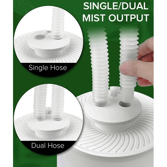 3L No Leak Plant Humidifiers for Grow Tent Greenhouse and Grow Room, Top-Fill, Auto Shut Off, with Extendable Targeting Hose Perfect for Indoor Plant Care and Humidity Control