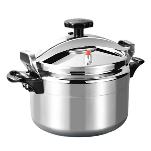 3L Mini Pressure Cooker Aluminum Alloy, Lightweight Flat Bottom with Two Handles, Small Pot for Stewing Vegetables Rice Soup Meat,Grey - 18x12.8cm