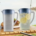 thumbnail image 1 of 3L Plastic Water Pitcher with Lid & Handle - Large Clear Measuring Jug for Iced Tea, Juices, Lemonade - Perfect for Home & Outdoor Parties (9.84x8.27in) Gray, 1 of 5