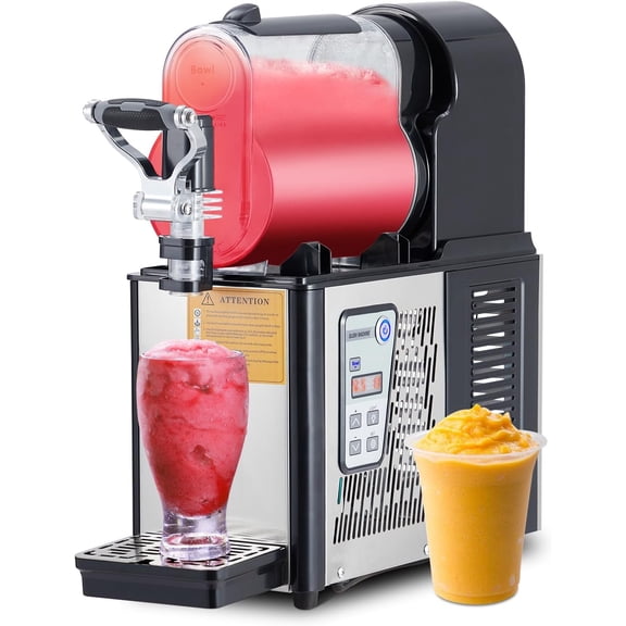 3L Single-Tank Frozen Drink Machine, Stainless Slush & Margarita Maker with Auto-Clean for Café, Kitchen, or Home, Black