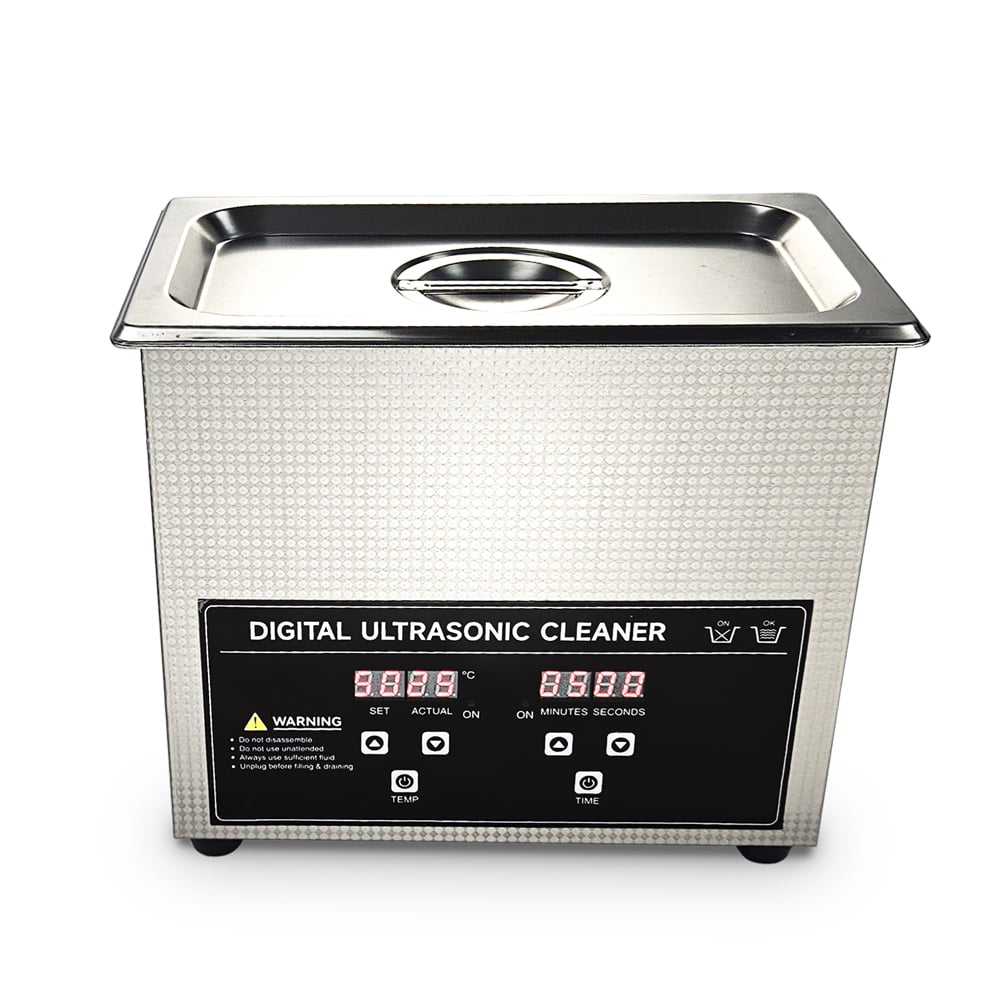 3L Stainless Steel Ultrasonic Cleaner with Degreasing Tablets  Silver Professional Jewelry Tool Washer