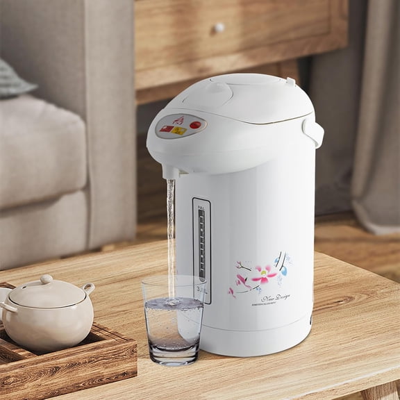 3L Tabletop Electric Kettle with Triple Dispensing, 750W Fast Heating Hot Water Boiler, 304 Stainless Steel Pot for Home Office Cafe