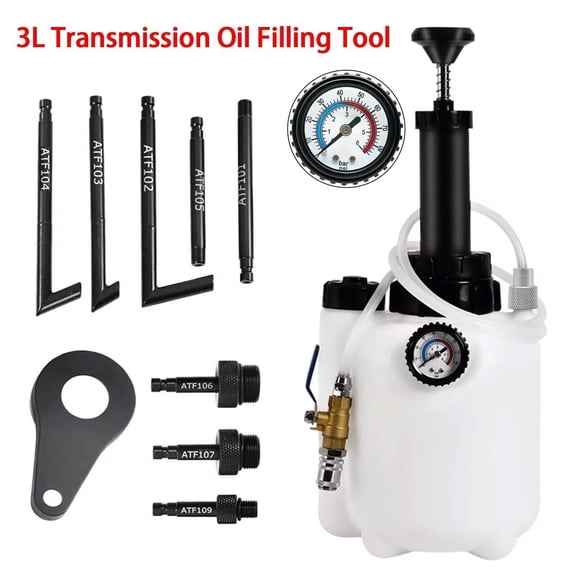 3L Transmission Fluid Pump Manual Oil Transfer Pump Fluid Transfer Pump Oil Filling Filler System Tool Extractor Tool Kit with Adapters