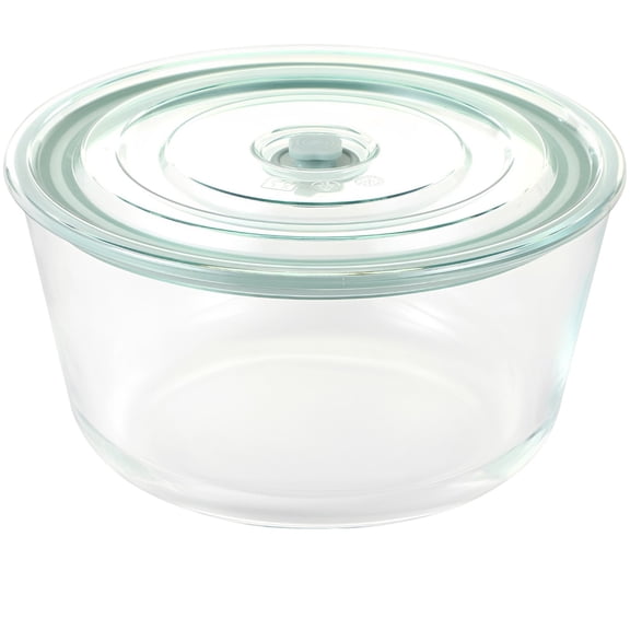 3L Trifle Bowl with Lid, Round Glass Trifle Bowl, Clear Flour Bowl for Salad, Pizza and Food Storage
