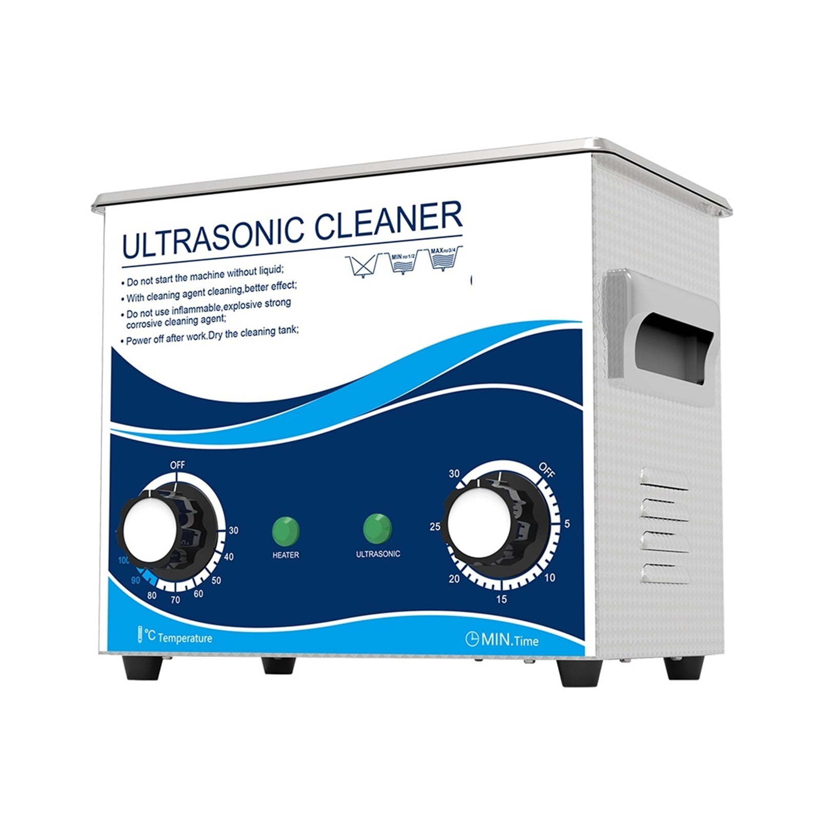3L Ultrasonic Cleaner 180W Powerful Temperature Knob 40khz Spare Parts Oil Rust Removal Surgical Clinic Dental Tools ,Strong Cleaning