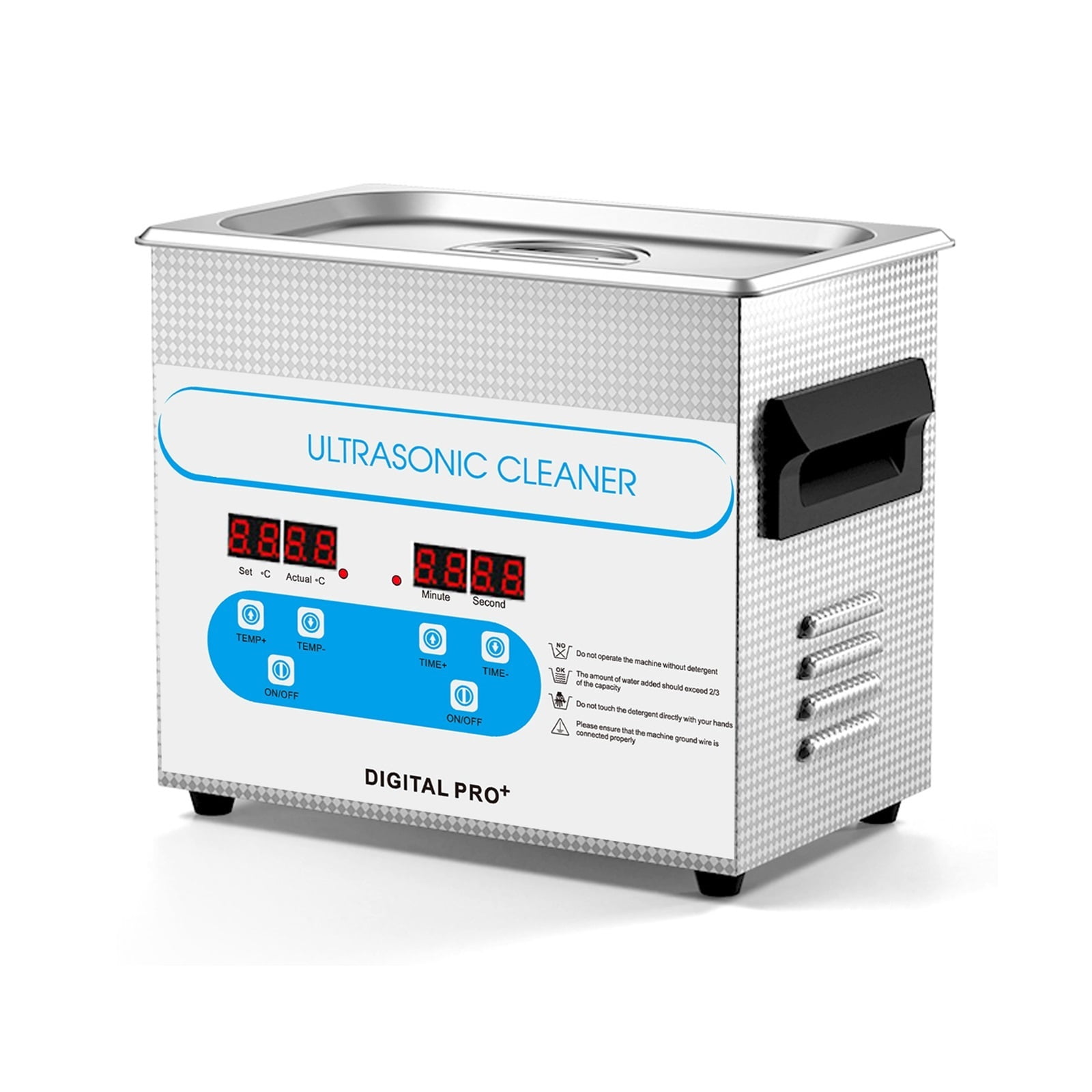 3L Ultrasonic Cleaner 40kH Ultrasonic Jewelry Cleaner with Timer Heated Ultrasonic Cleaning Machine for Glasses Bike Chains
