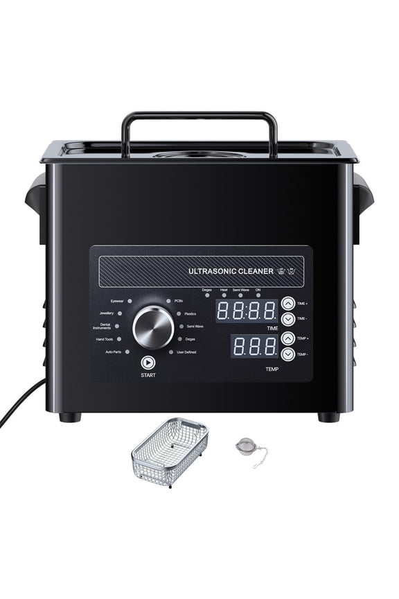 3L Ultrasonic Cleaner Professional Machine with Knob Control Stainless Steel Basket and Cleaning Ball for Watches Razors Jewelry Coins