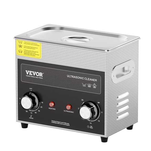 3L Ultrasonic Cleaner with Heater Timer Basket 120W Professional Digital Sonic Cavitation Machine for Watch Glasses Coin Metal Parts Tools