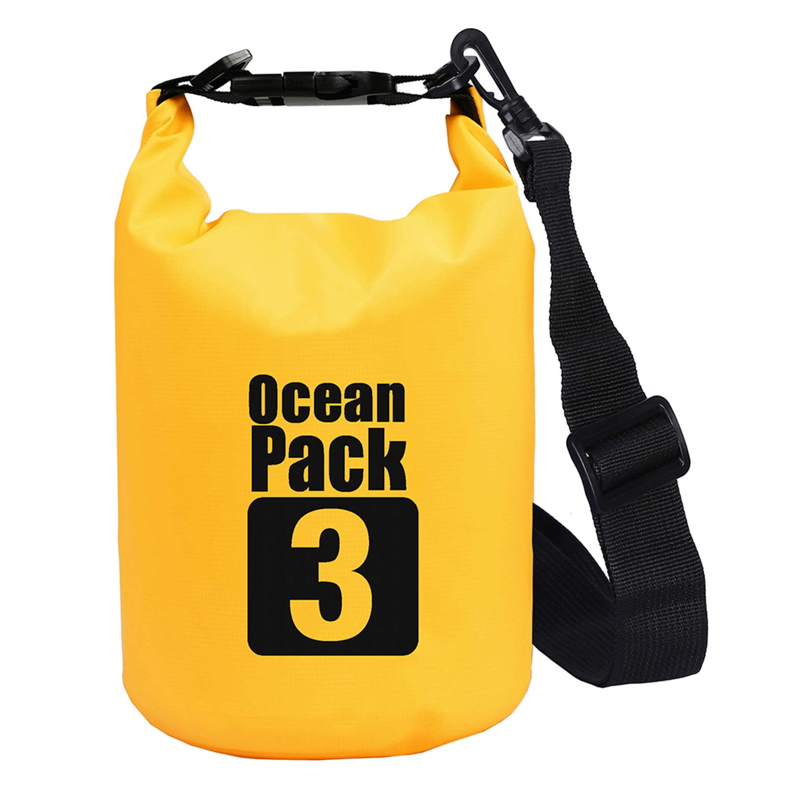3L Yellow 500D Tarpaulin Heavey-Duty PVC Water Proof Dry Bag Sack for ...