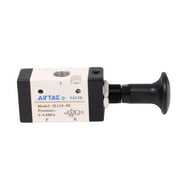 3L110-06 Push-Pull Valve 3/2 Way 1/8" PT Pneumatic Air AirTAC 2 Position 3 Way Manual Control Direct Acting Type Hand Lever 0-145 PSI