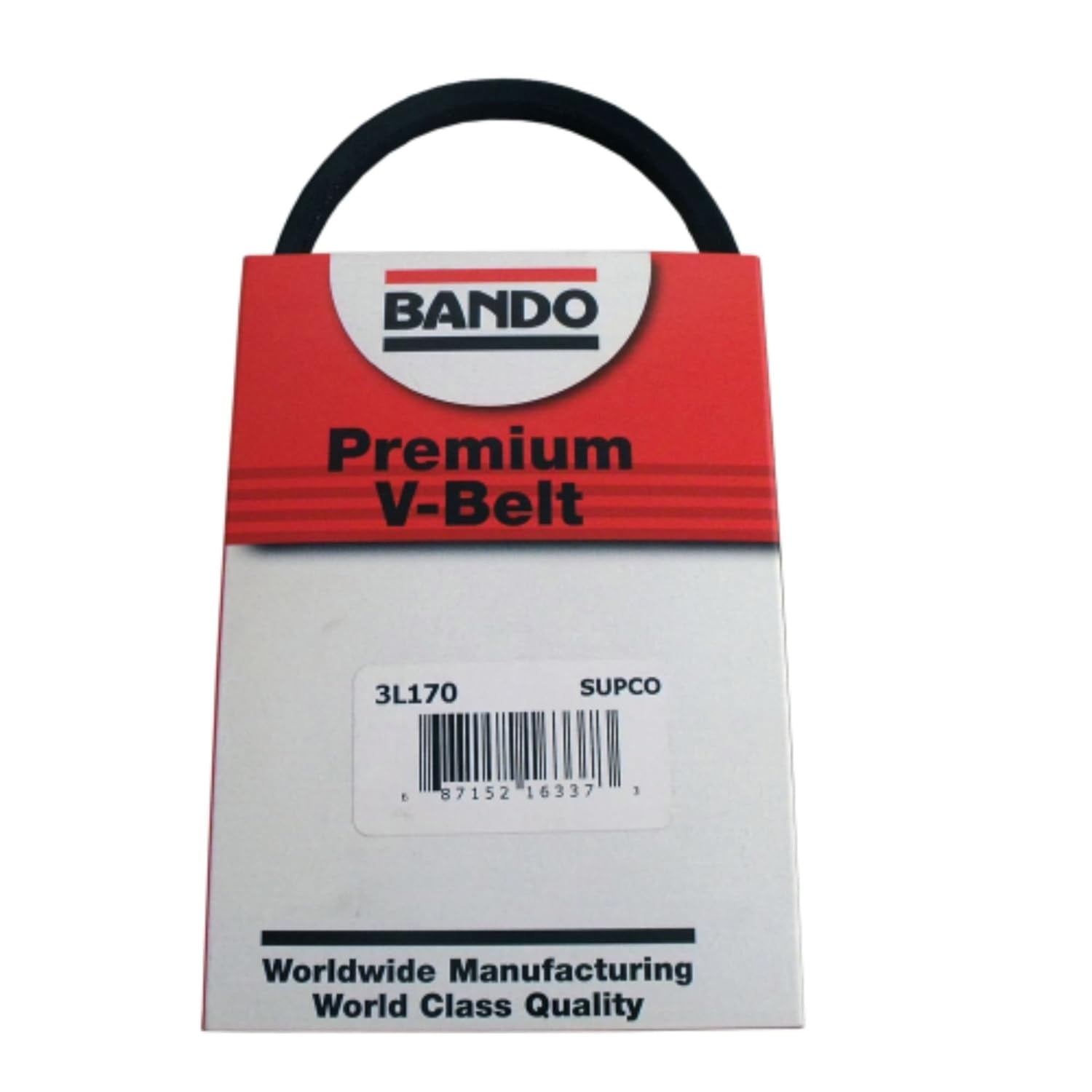 3L170 FHP Fractional Horsepower VBelt, 3/8" Top Width, 7/32" Thick, 17" Length