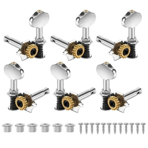3L3R 6Pcs 1:18 Guitar String Tuning Pegs Tuner Machine Heads Knobs Tuning Keys for G4907