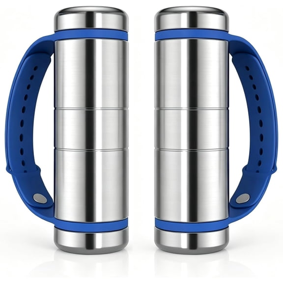 3LB Hand Weight Bars for Women & Men - SGS Certified 304 Stainless Steel Dumbbells with Silicone Hand Strap - Perfect for Walking, Pilates, Strength Training, and Home Workouts